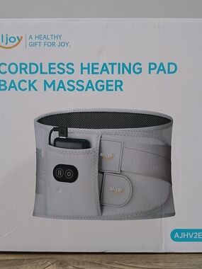 ALLOY Gray Cordless Heating Pad Back Massager